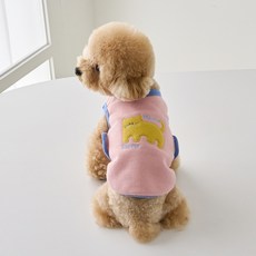 Benny's Dog Besties 魔鬼氈 T恤, 粉紅色
