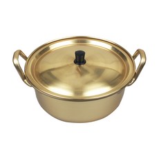 韓國產雙耳黃鋁泡麵鍋, 18cm, 黃銅色