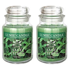 LUMIE CANDLE 香氛蠟燭, 21 鼠尾草柑橘, 630g, 2罐