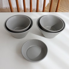 HANKOOK CHINAWARE 陶瓷飯碗組, Light Gray, 飯碗 2入+大碗 2入+小菜盤