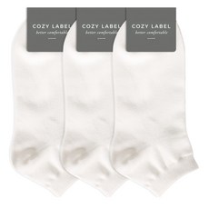 COZY LABEL 女款緊實的2股素色腳踝襪 3雙