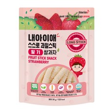 Naeiae 蔬菜米餅棒, 草莓口味, 30g, 1包