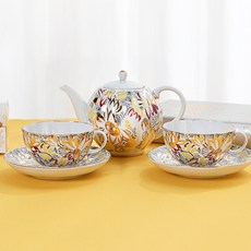 Imperial Porcelain 金色洋甘菊茶具兩人份, 1套, 2p茶杯+2p碟+小茶壺