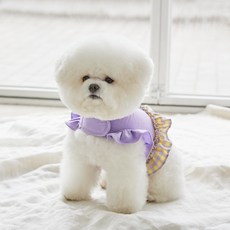 Bennys Puppy 野餐荷葉邊背帶, 淺紫色