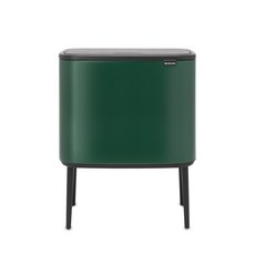 brabantia 按鍵式雙格架高垃圾桶 11L+23L, 松綠, 1個