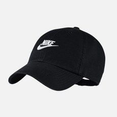 Nike 韓國 Swoosh 帽 Daily Cap 時尚帽 H86 Futura 水洗帽, 黑色