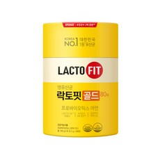 Chong Kun Dang 鍾根堂 LACTO-FIT 黃金益生菌, 80包, 2g, 1罐