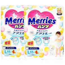 Merries 妙而舒 日本境內版 妙兒褲/尿布, L, 100片