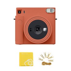 instax 拍立得 Square方形相機 赭石橙+方形相本+相片夾繩, SQ1, 1個