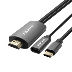 HDtop USB C型轉HDMI PD100W充電鏡像線HT-3C019​, 1.8m, 1個