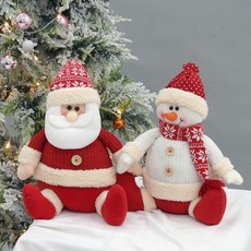 Happy Village 聖誕節老人和雪人擺飾, 混合顏色