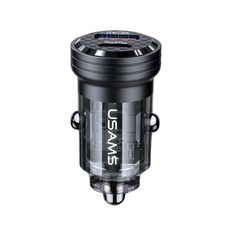 USAMS 優勝仕 45W車用超高速充電器, 黑色, US-CC175