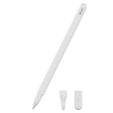 Apple Pencil 第二代矽膠 + 筆尖保護套套組, 1套, 白色的