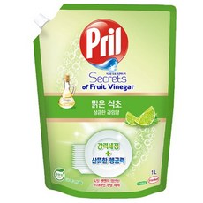 Pril 淨麗 果醋洗碗精 清新萊姆香, 1L, 1包