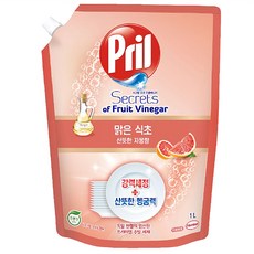 Pril 淨麗 小蘇打高效洗碗精補充包 葡萄柚香, 1L, 1入