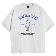 Moz Moz Lonely Child Overfit 短袖 T 卹, 白色