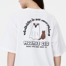 MozMoz Invisible Puppy 合身短袖 T 卹, 白色