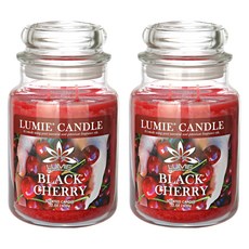 LUMIE CANDLE 香氛蠟燭, 01 黑櫻桃, 630g, 2罐